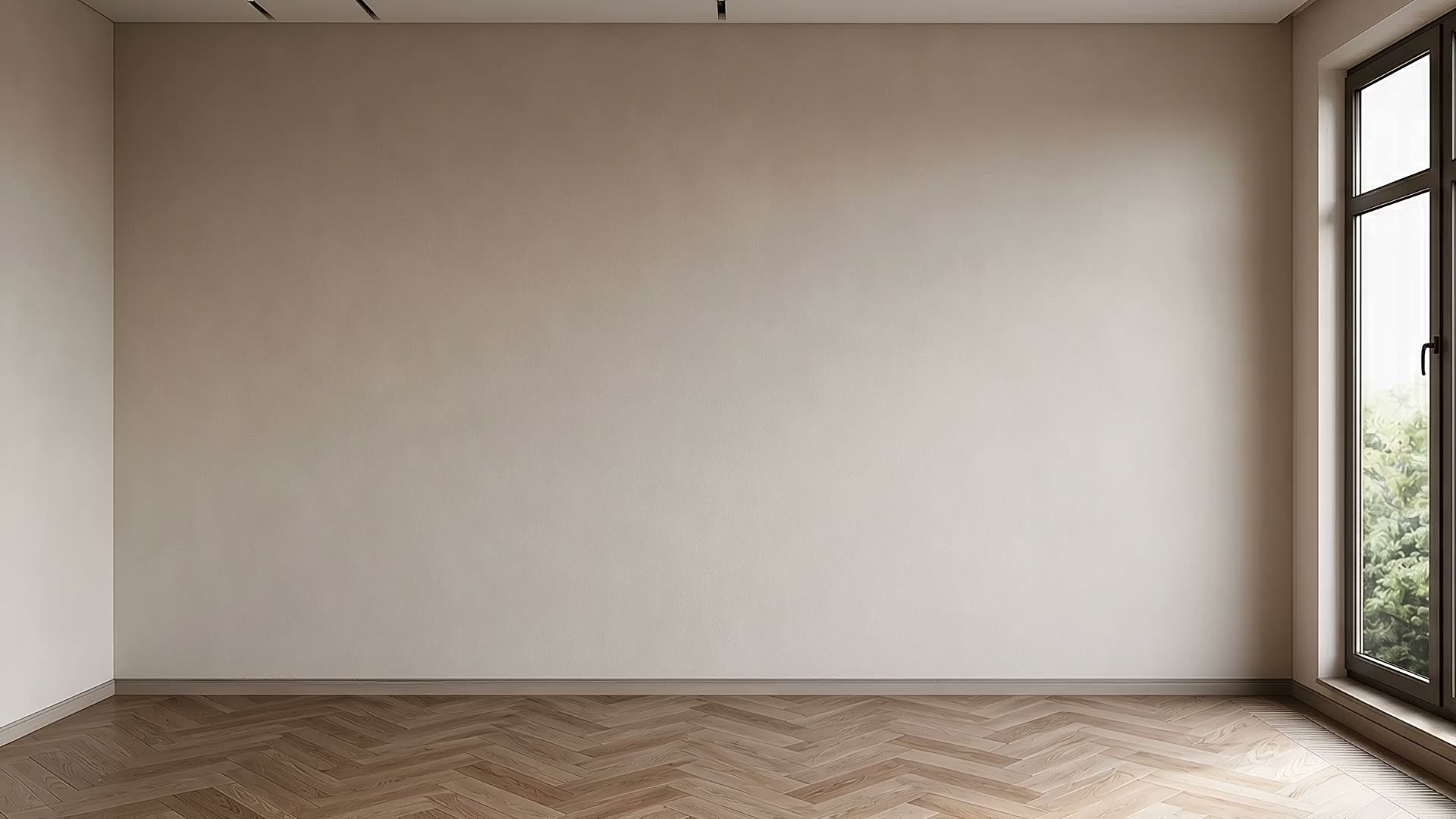 An empty architectural bedroom before its bespoke interior is installed
